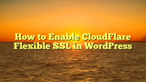 How to Enable CloudFlare Flexible SSL in WordPress